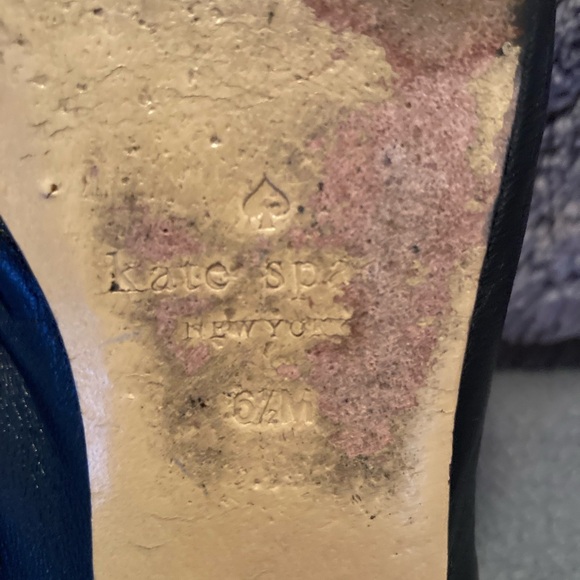 Kate Spade Black Sz 6.5M Bow Ballet Flats Shoes Slip On Comfort Suki Scrunch - Picture 10 of 13